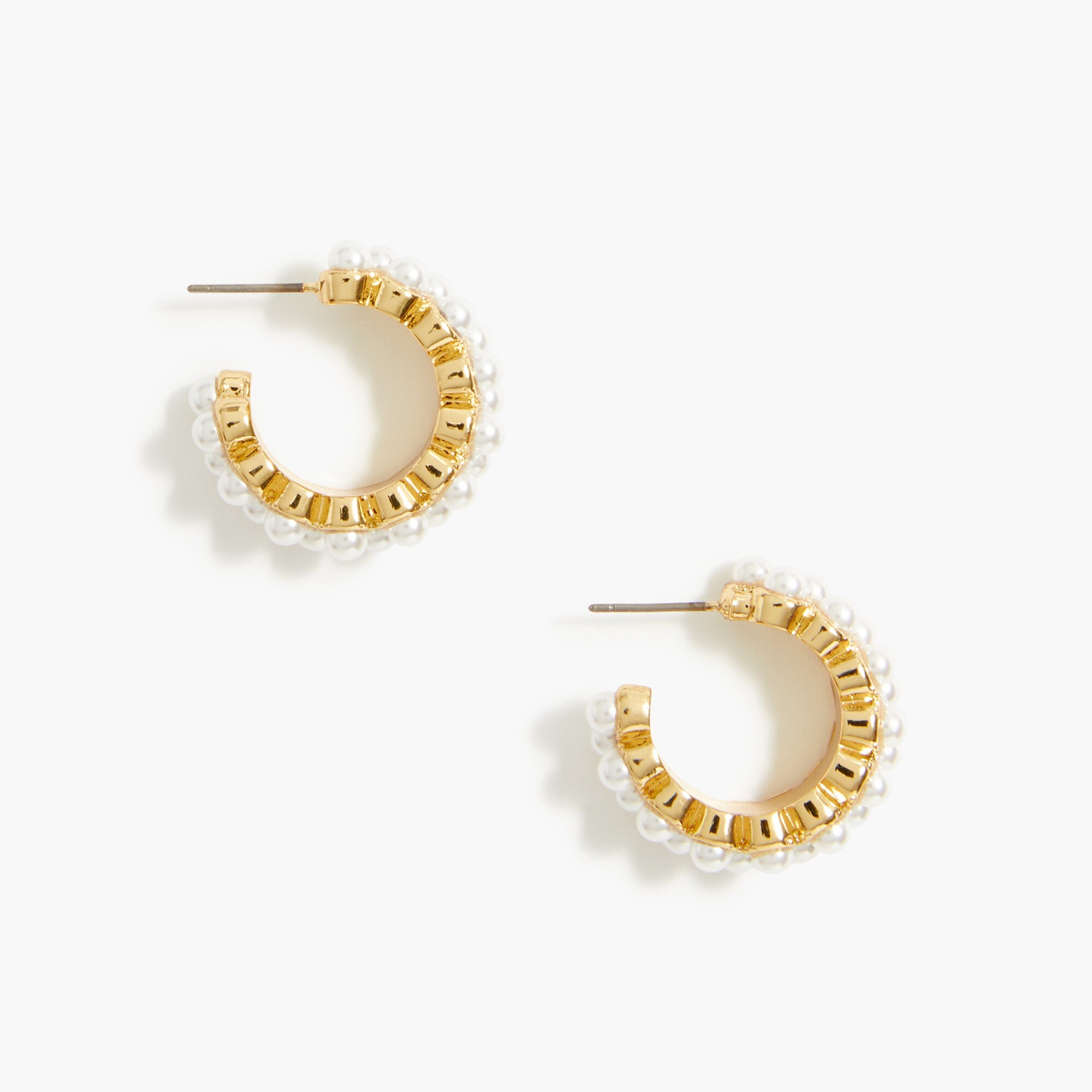 Pearl hoop earrings | J.Crew Factory