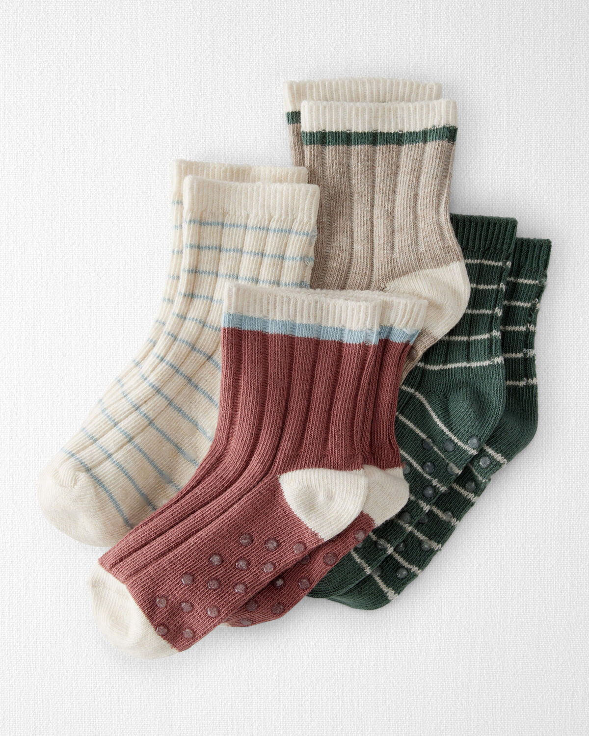 Toddler 4-Pack No-Slip Socks Made with Organic Cotton | Carter's Inc