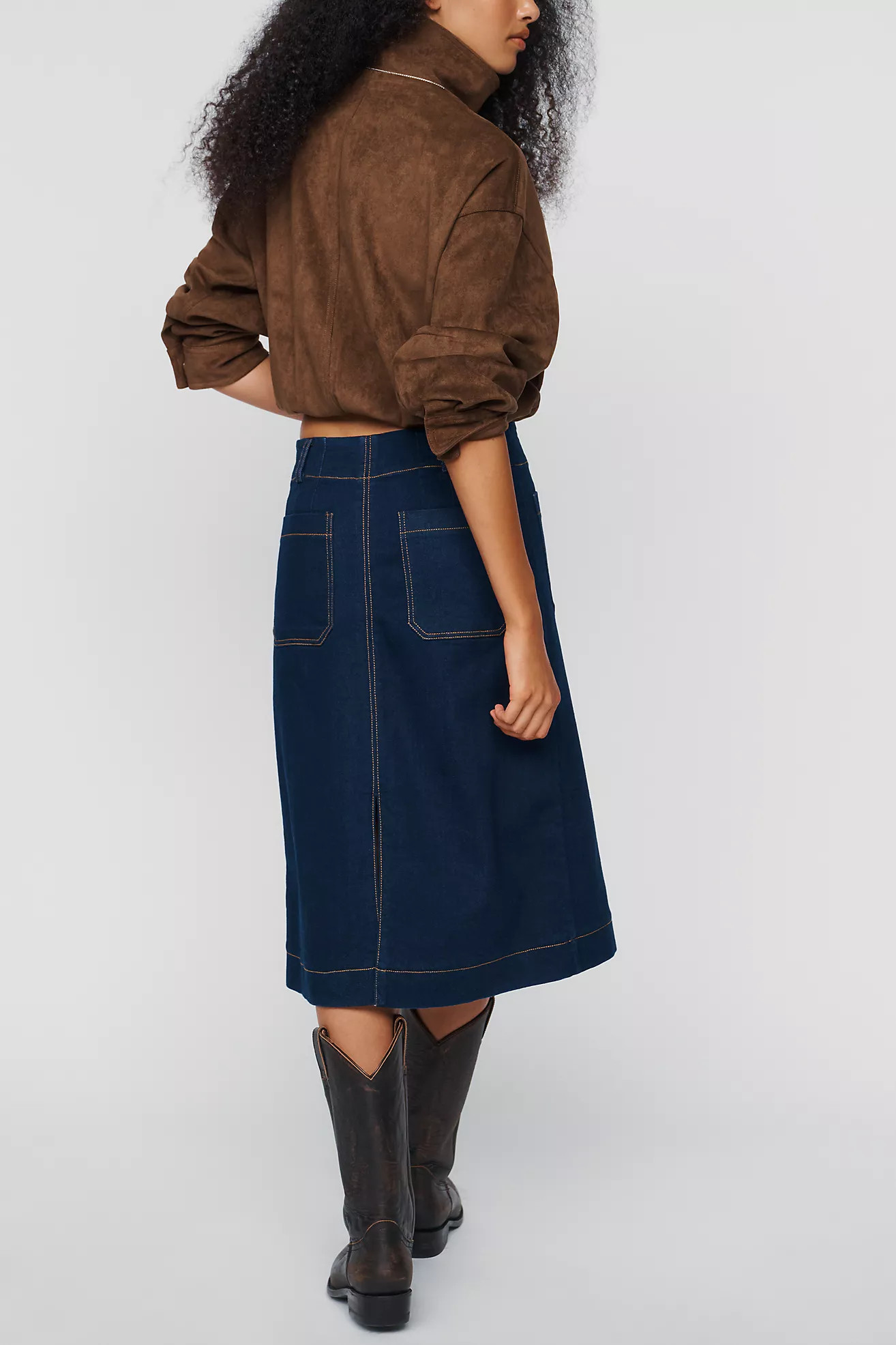 Maeve Colette Denim Skirt | Anthropologie (US)