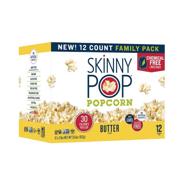 SkinnyPop Microwave Butter Popcorn - 12ct | Target