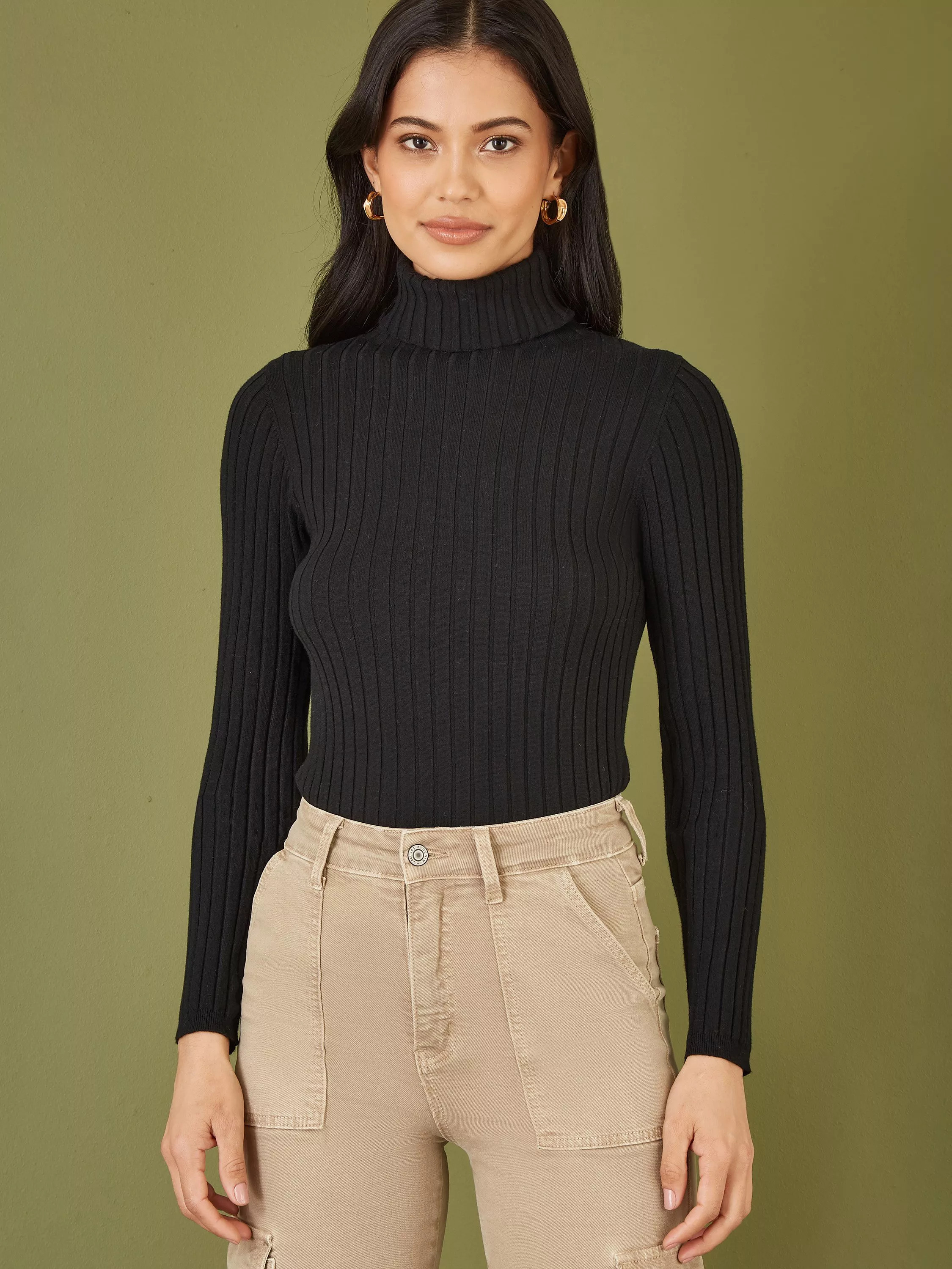 Yumi Ribbed Roll Neck Jumper | John Lewis (UK)