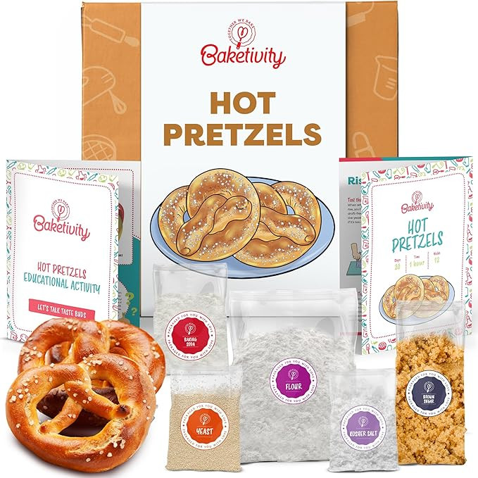 Pretzel Making Kit - Real Cooking Set for Kids Ages 5-12+ with Recipe and Ingredients - Kids Baki... | Amazon (US)