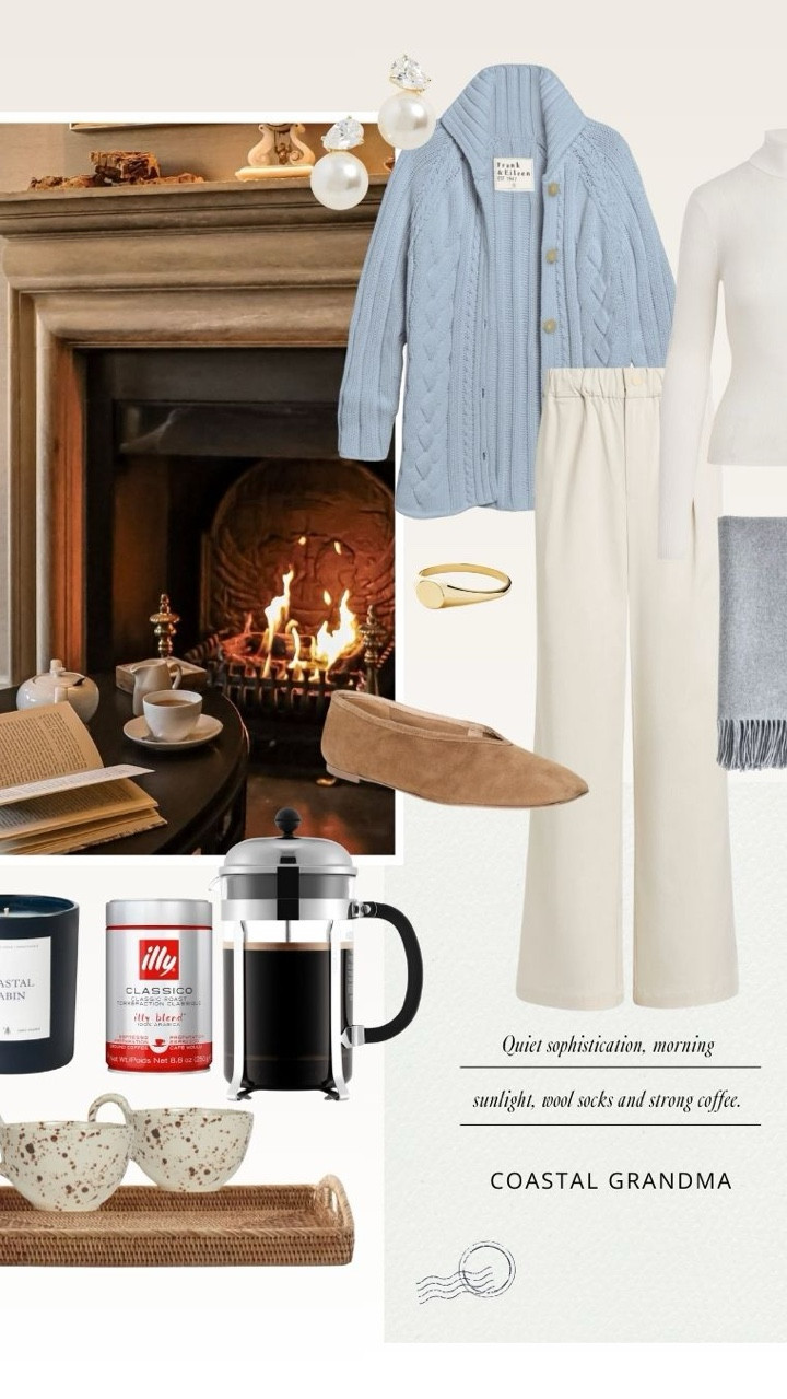 Coastal Grandmother 🤍🌊

Soft layers, sandy neutrals, and effortless coastal touches—this edit brings the Coastal Grandmother look to life. From a cozy spa night at home to a breezy coastal walk (hot chocolate in hand) and a warm winter dinner with friends, these head-to-toe looks and home details are all about calm, comfort, and timeless style.

Save this post for coastal-inspired outfit and home inspiration, and tap to shop each piece that creates that relaxed, collected feeling. ✨

#LTKStyle #CoastalGrandmother #CoastalStyle #TimelessStyle #NeutralStyle #CozyLiving #CoastalHome #EverydayElegance #LTKFinds 

 



#LTKOver40 #LTKootd