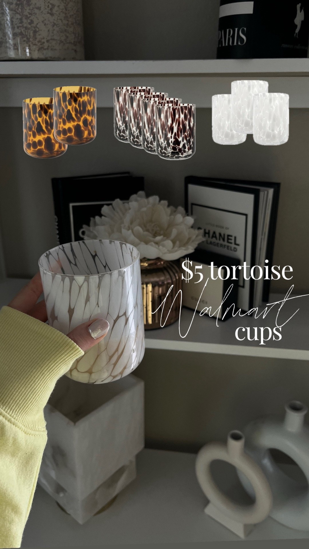 Elevated drinking glasses for $5!🥂 Utterly obsessed with these.