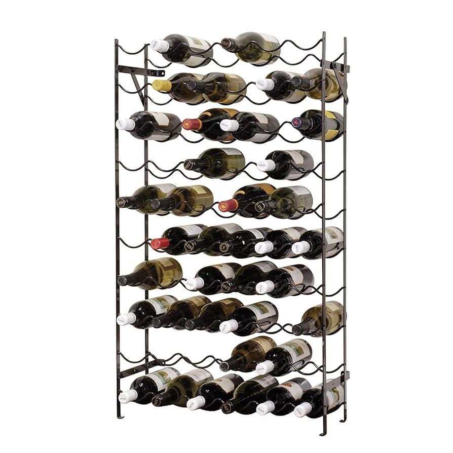 Alexander Wine Rack - 60 Bottle, Sturdy Metal Construction, Wobble-Free, Extra Large Standing and... | Amazon (US)