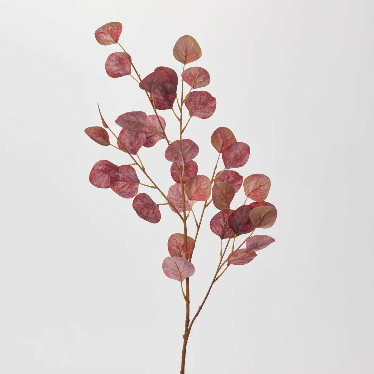 Weathered Light Burgundy Red Faux Eucalyptus Branch Spray - 37" | Darby Creek Trading