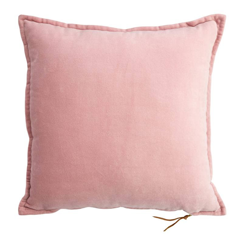 Pale Mauve Velvet Cotton Throw Pillow, 20" | At Home