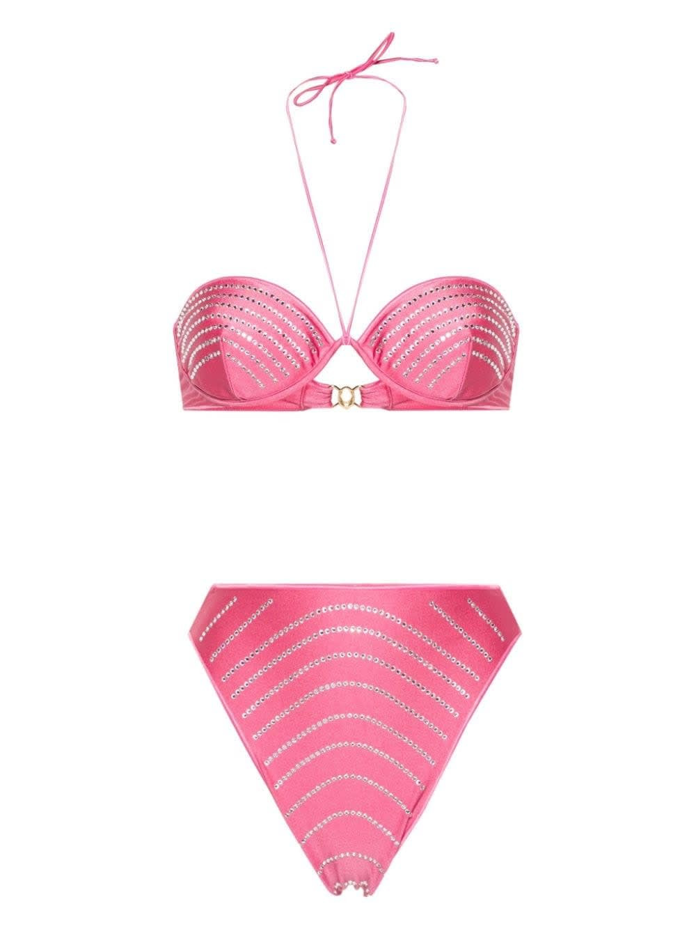 Oseree Flamingo Gem Balconette Bikini | Italist.com US