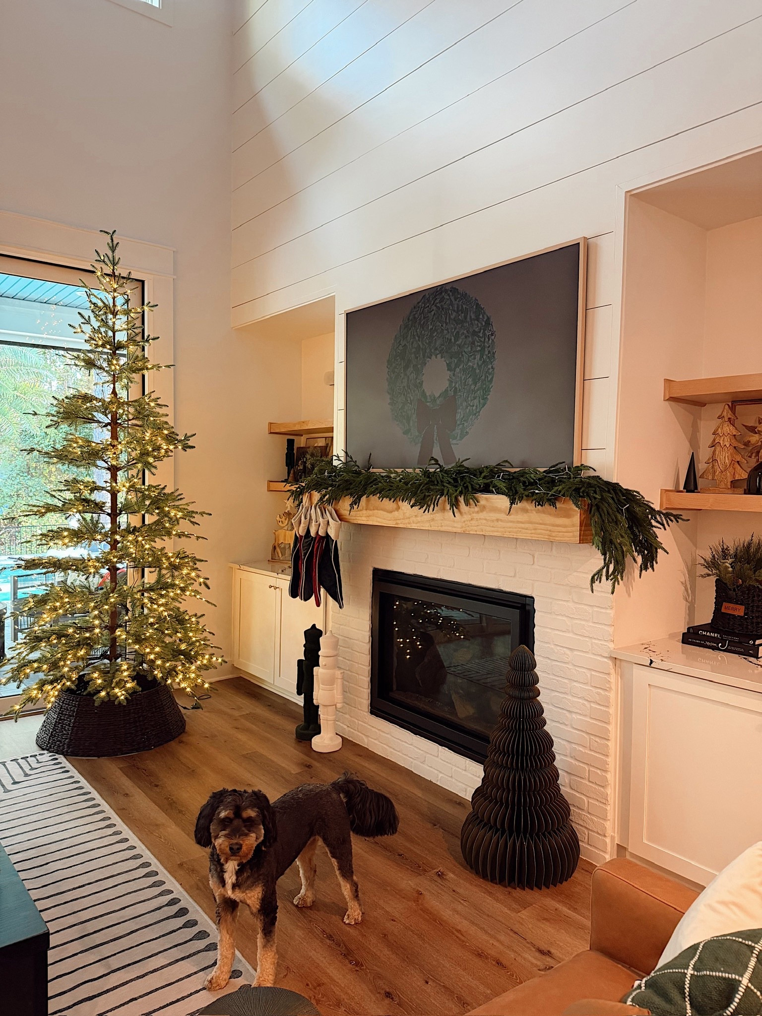 Christmas living room vibes are simple and cozy this year! Compared to prior years we did more minimalist decorating on our mantle and tree this year because of baby, but we love it! 

#LTKHome #LTKSeasonal #LTKHoliday