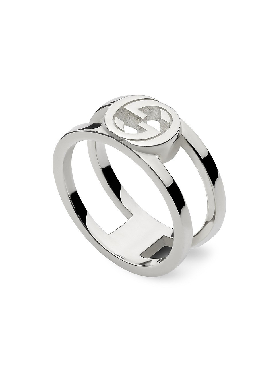 Interlocking G Sterling Silver Ring - Silver - Size 6.5 | Saks Fifth Avenue