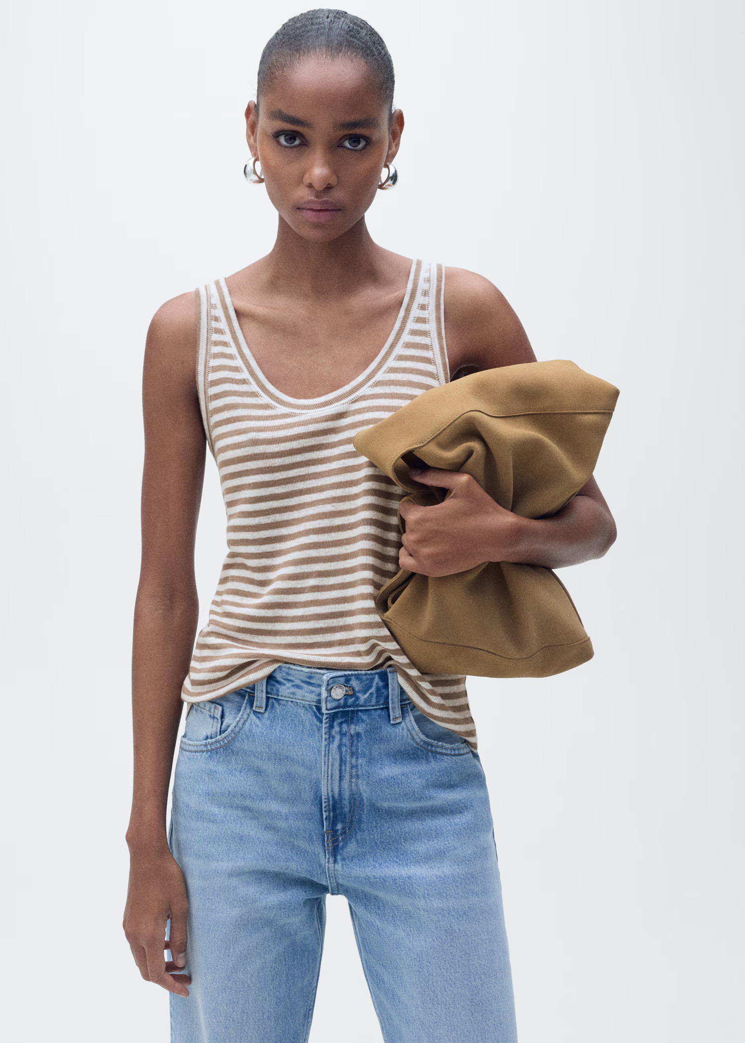 Strap linen top - Women | MANGO United Kingdom | MANGO (UK)