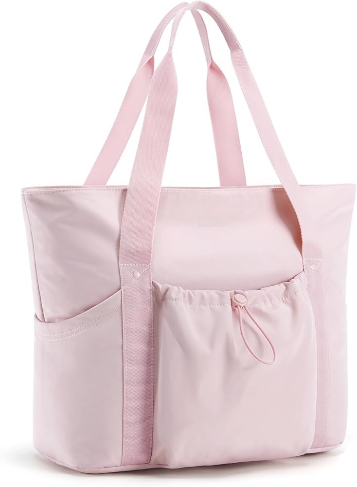 BAGSMART Foldable Tote Bag with Drawstring Bag, Large Tote Bag Shoulder Bag Top Handle Handbag fo... | Amazon (US)