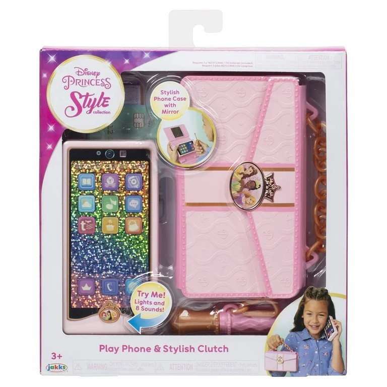Disney's Style Collection Pretend Play Phone and Clutch with Realistic Sounds and Light Fits Age ... | Walmart (US)