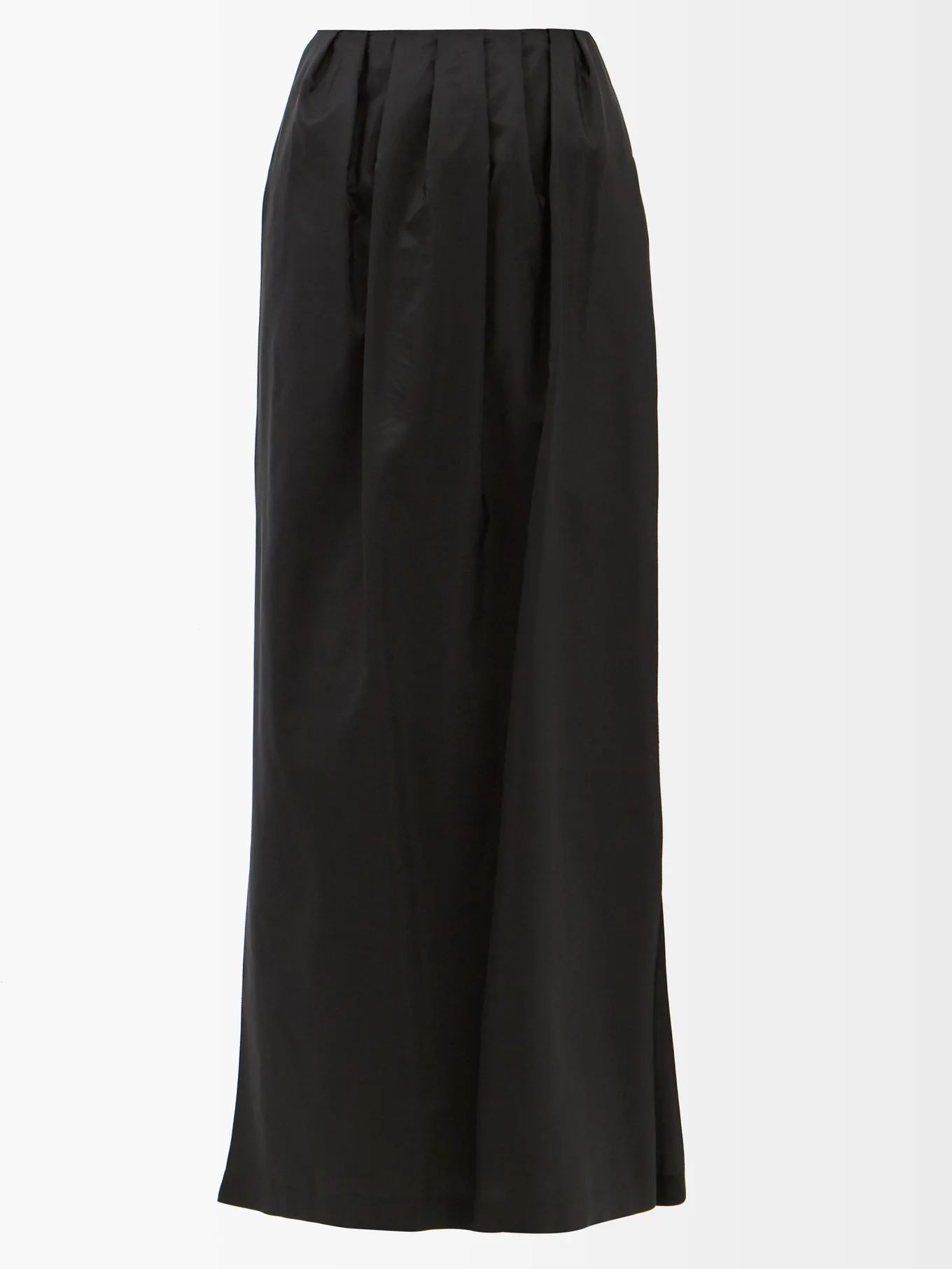 Gathered-waist side-slit taffeta maxi skirt | Matches (UK)