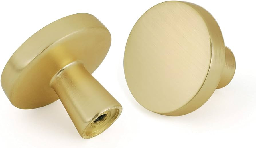 goldenwarm 5pcs Gold Cabinet Knobs for Dresser Drawers Kitchen Hardware Handles Brushed Brass Mod... | Amazon (US)