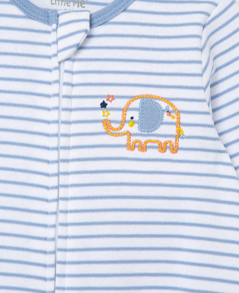 Elephant Zip Footed One-Piece And Hat | Little Me