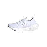 adidas Ultraboost 21 Running Shoes, White/White/Grey, 7 US Unisex Big Kid | Amazon (US)