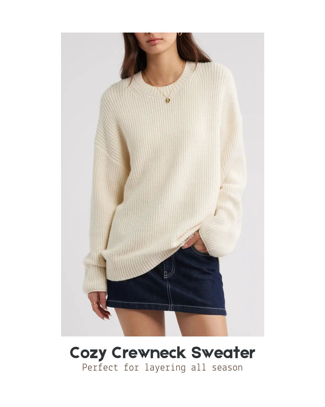 Cozy season starts here 🍂✨ with the Cozy Crewneck Sweater! Soft, comfortable, and easy to layer, it's the perfect sweater for chilly mornings, coffee runs, and everyday style. A must-have while the Nordstrom Sale is happening!

#NordstromSale #CozySweater #FallFashion #WinterStyle #BPStyle #FashionFinds #SweaterWeather #OOTD #LTKFashion #LTKFinds #MustHave #CozyVibes #EverydayStyle #WardrobeStaples #SaleFinds #FashionDeals #CasualStyle #LayeringSeason #ClosetFavorites #ComfortStyle 

 