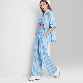 Women's Mid-Rise Wide Leg Beach Pants - Wild Fable™ | Target