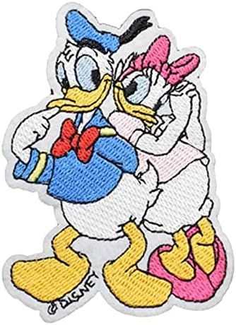 EC Trading Cartoon Donald Daisy Lovers Cartoon Ducks Characters Embroidered 3.5Inch Tall Iron on ... | Amazon (US)