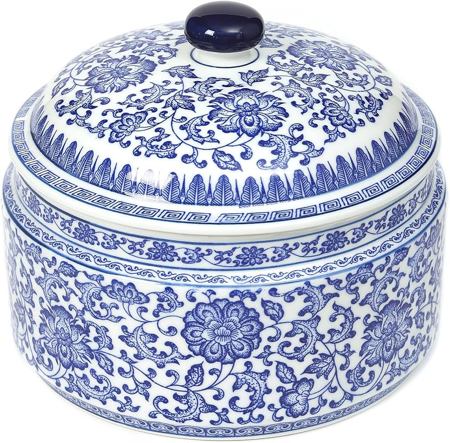 Blue and White Ginger Jar, Chinoiserie Vase, Small Chinoiserie Porcelain for Home Décor, Ginger ... | Amazon (US)