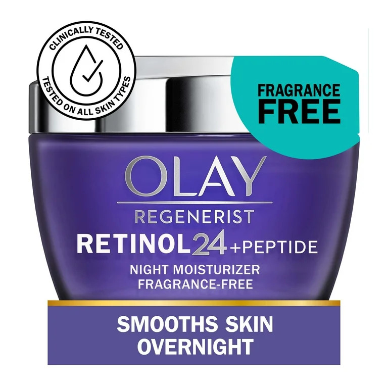 Olay Skincare Regenerist Retinol & Peptide Night Facial Moisturizer, Anti-Aging Cream, 1.7 fl oz | Walmart (US)