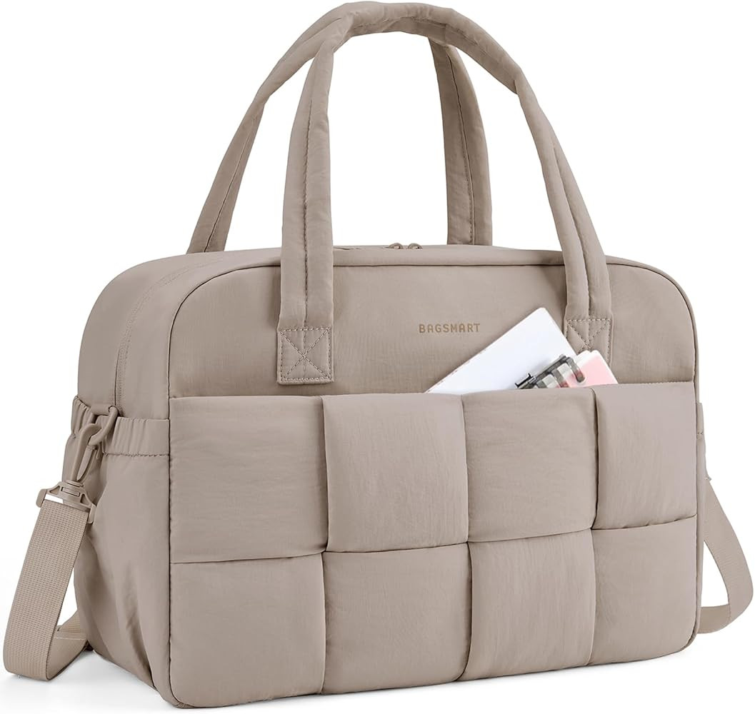 BAGSMART Gym Bag for Women, 29L Puffer Travel Duffle Bag for Travel with Laptop Compartment, Week... | Amazon (US)