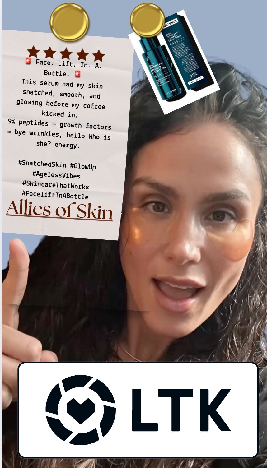 ✨ This serum isn’t just skincare… it’s a facelift in a bottle. 

I’ve tried everything—creams, masks, gadgets—but nothing gave me results like this. In just weeks, my skin looked tighter, my jawline more defined, and those little lines around my eyes? Softened like magic. It’s packed with 9% peptides + growth factors, which basically tells your skin to wake up, lift up, and glow up.

💎 Skin feels firmer
💎 Wrinkles look blurred
💎 That “I just had the best sleep of my life” glow

This isn’t your average serum—it’s your secret weapon. If you want people asking, “What’s your skincare routine?” every time they see you, this is it.

#LTKBeauty #LTKOver40 #LTKFindsUnder100