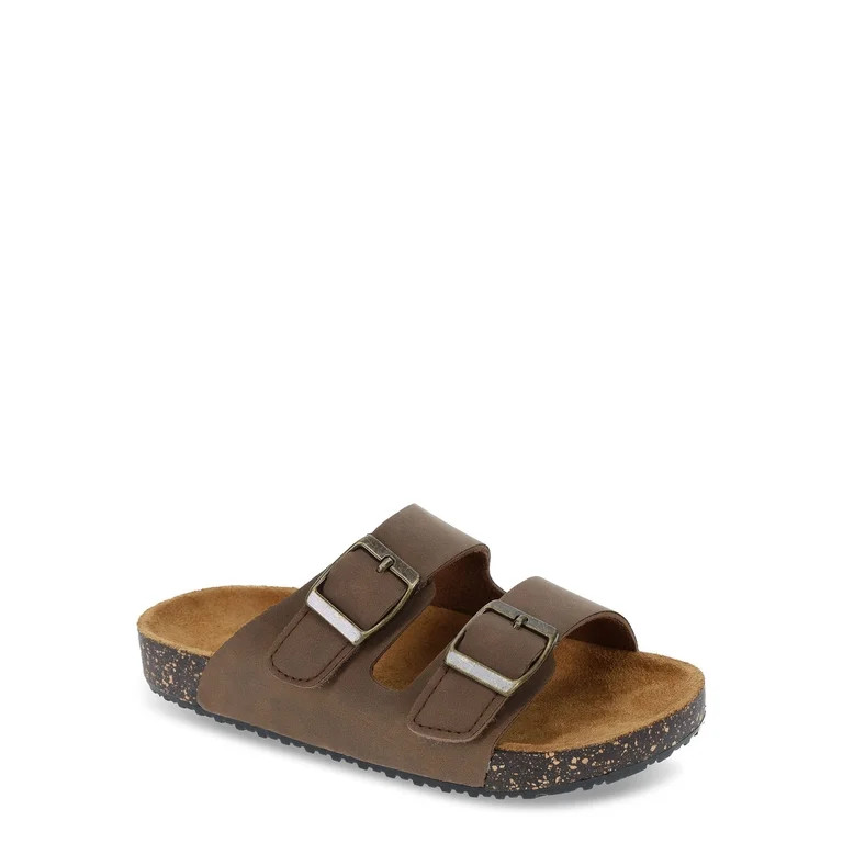 Wonder Nation Boys Two Buckle Footbed Sandals, Sizes 12-6 | Walmart (US)