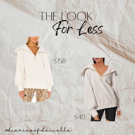 The look for less 👌🏻 
Varley half zip dupe $40 vs $150 
The amazon one has an oversized fit 


The look for less, look alike, half zip sweatshirt, Amazon find, women’s sweater, fall tops 

#LTKSeasonal #LTKunder50 #LTKstyletip