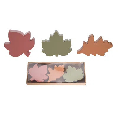MDF Fall Leaves Decorative Sculptures Set of 3 - Wood Tabletop Decor for Indoor Use, Perfect for Fall Harvest Decoration, Ideal Gift for Hostess and A | Wayfair North America