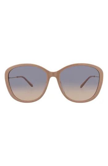 Chloé 59mm Round Sunglasses in Beige Gold Blue at Nordstrom Rack | Nordstrom Rack