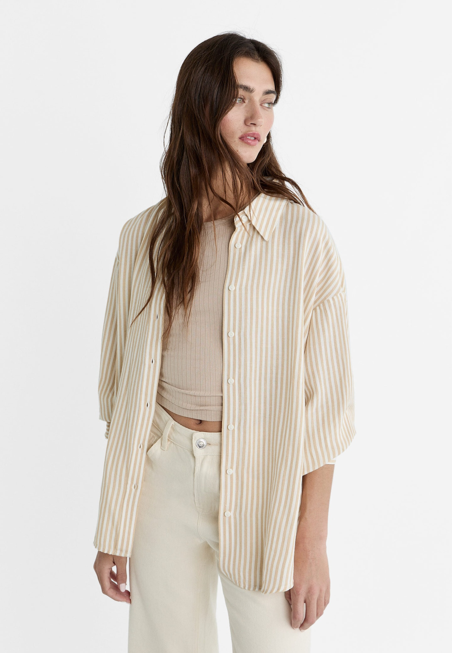 Hemd mit Leinenanteil | Stradivarius DE