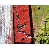 Nurse Ecg Necklace Hammered Heartbeat in Sterling Silver, Nurses, Ekg | Etsy (US)