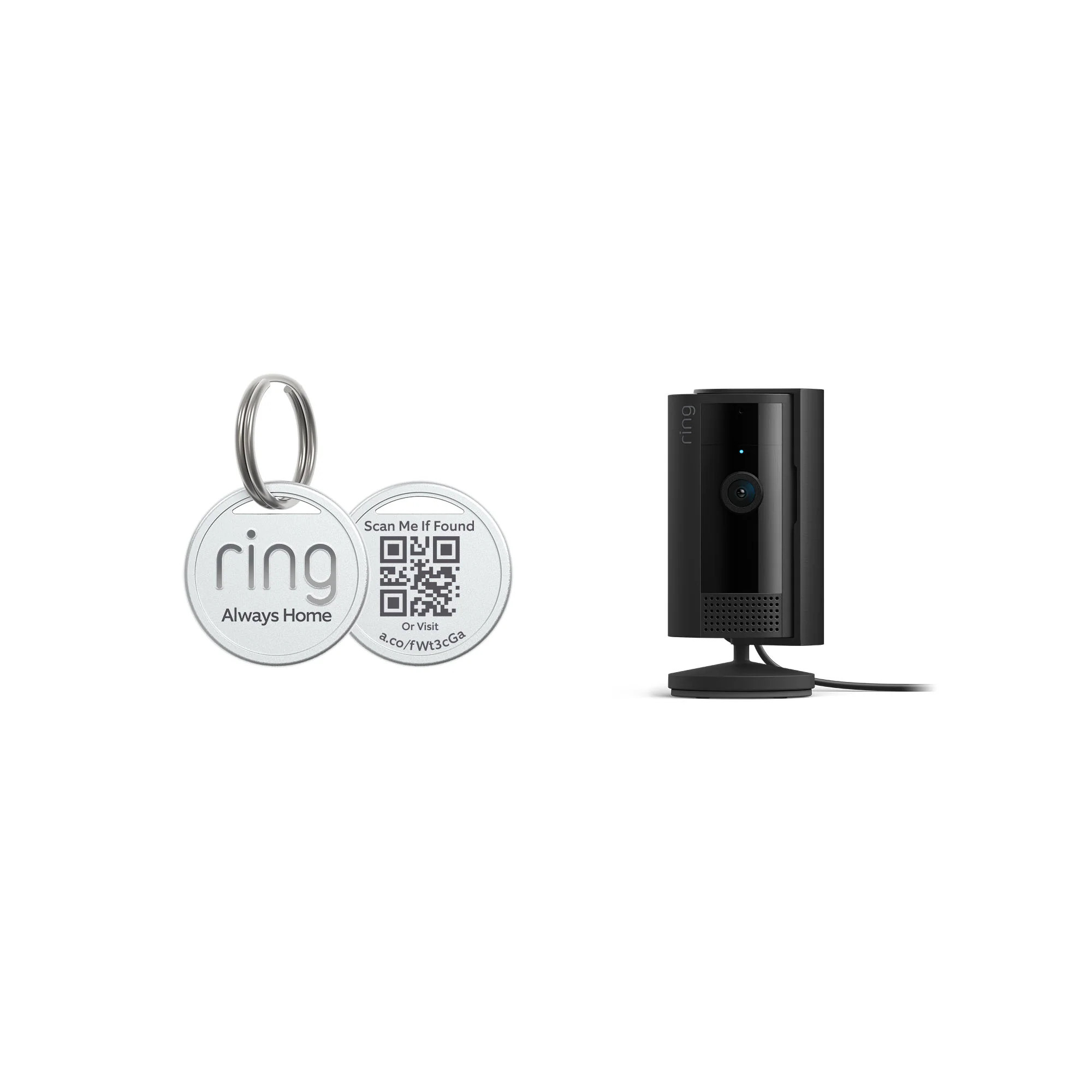 Ring Pet Bundle - Indoor Cam (2nd Gen) Plug-In Smart Security Wi-Fi Video Camera in Black with Pet Tag QR Code for Real-Time Scan Alerts and a | Lowe's