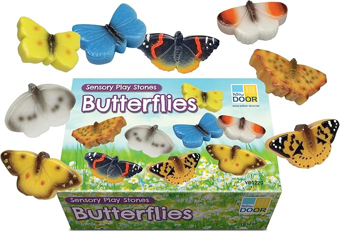 Yellow Door Sensory Play Stones - Butterflies - Set of 8 | Amazon (US)