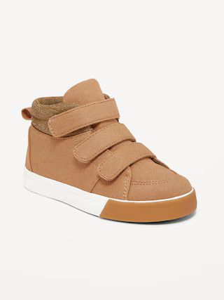 Canvas High-Top Secure-Strap Sneakers for Toddler Boys | Old Navy (US)