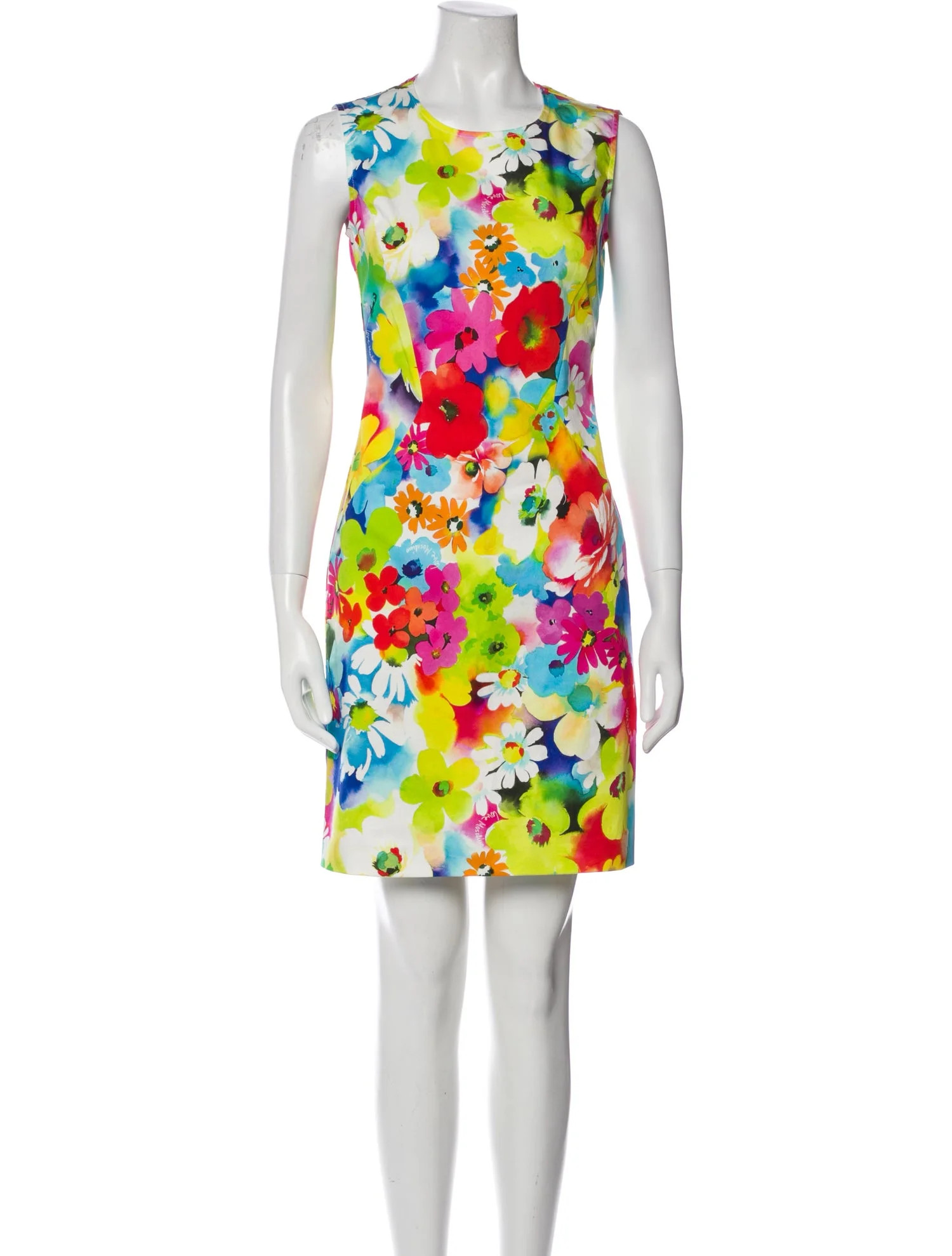 Love Moschino Floral Print Mini Dress - White Dresses, Clothing - WLH35418 | The RealReal | The RealReal