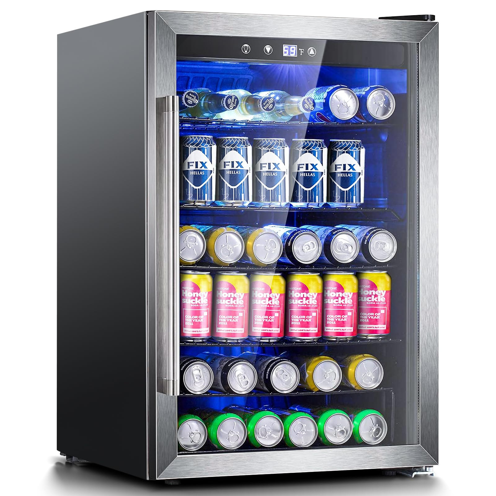 Antarctic Star Beverage Refrigerator,145 Can Mini Fridge,Freestanding wine cooler for Soda Beer o... | Amazon (US)