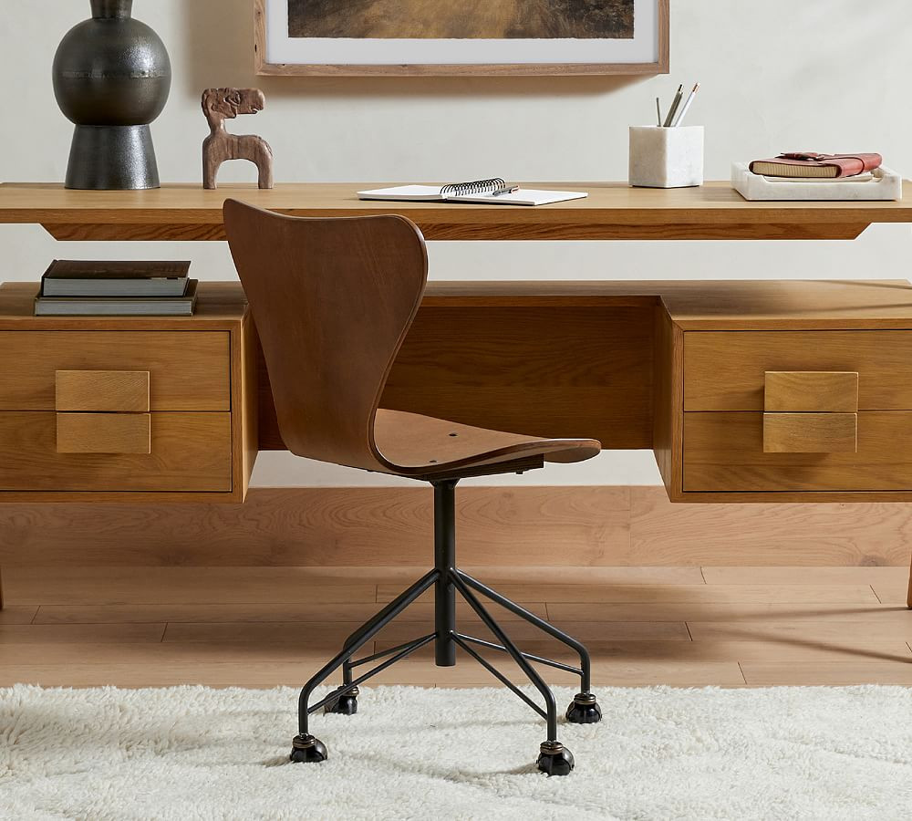 Camino Swivel Desk Chair | Pottery Barn (US)