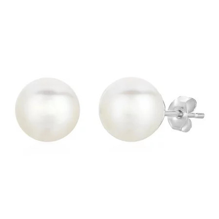 Freshwater Pearl Earrings in Sterling Silver | Walmart (US)