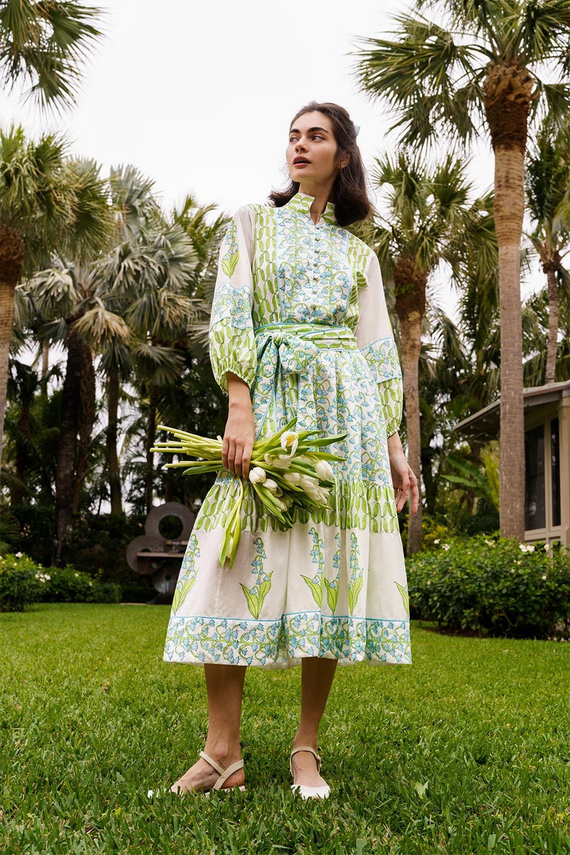 SUE SARTOR Flounce™ | Lake/Celery Lily of the Valley © 2024 | SUE SARTOR