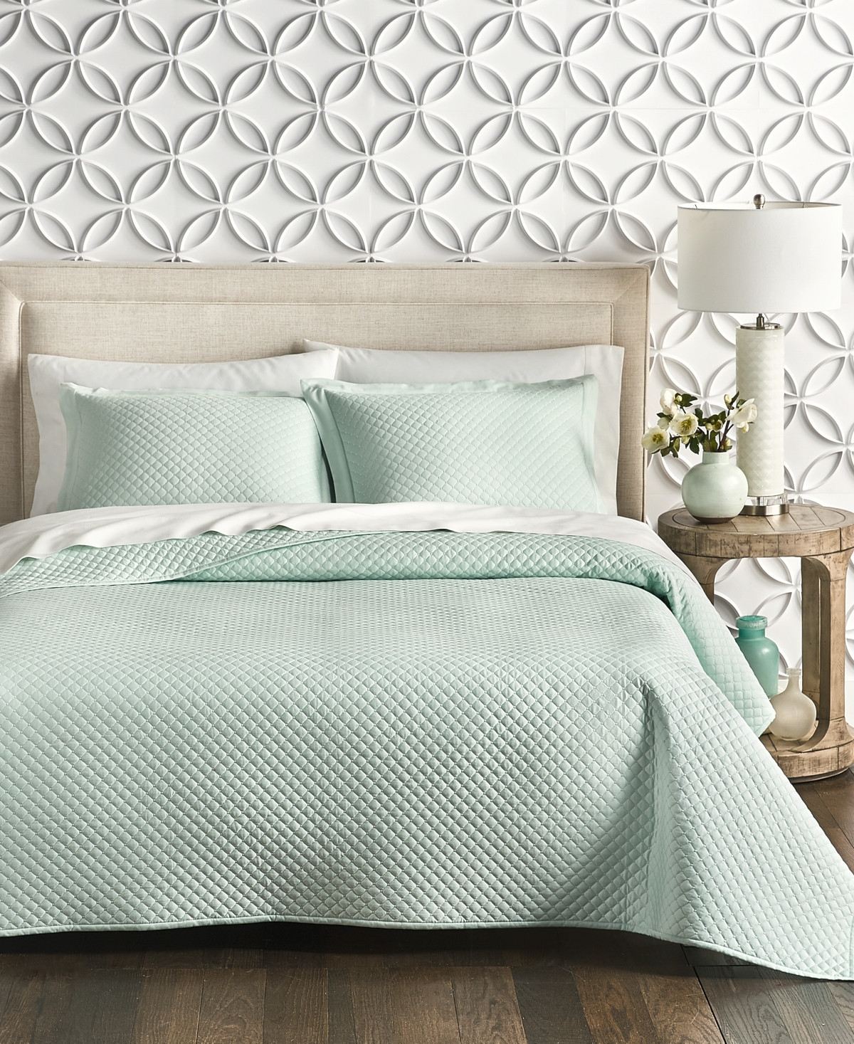 Charter Club Quilted Cotton 2-Pc. Coverlet Set, Twin, Exclusively at Macy's - Pistachio (Light Green) | Macy's