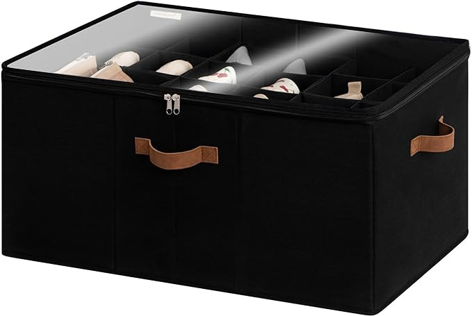 StorageWorks Shoe Organizer for Closet, Fits up to 24 Pairs, Shoe Cubby Storage Containers with A... | Amazon (US)