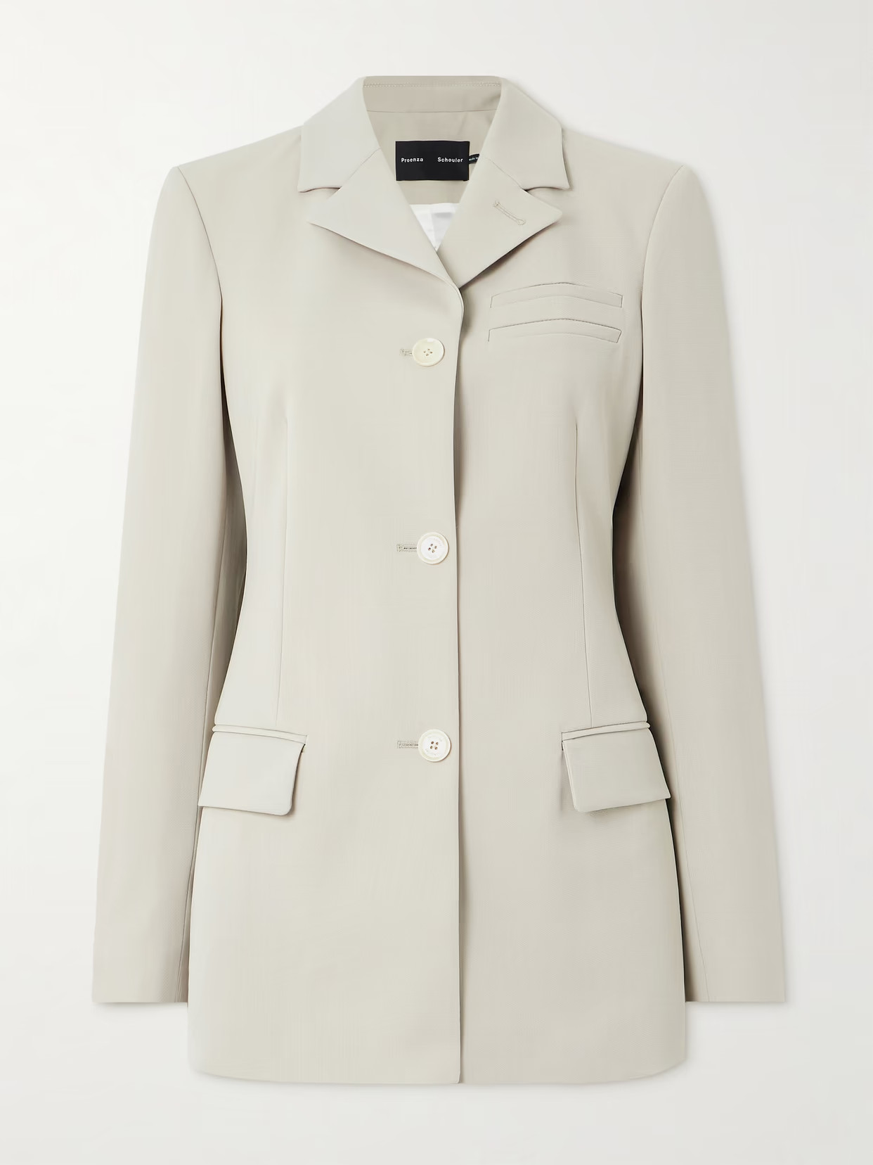 Proenza Schouler - Lark Wool-blend Blazer - Gray | NET-A-PORTER (US)