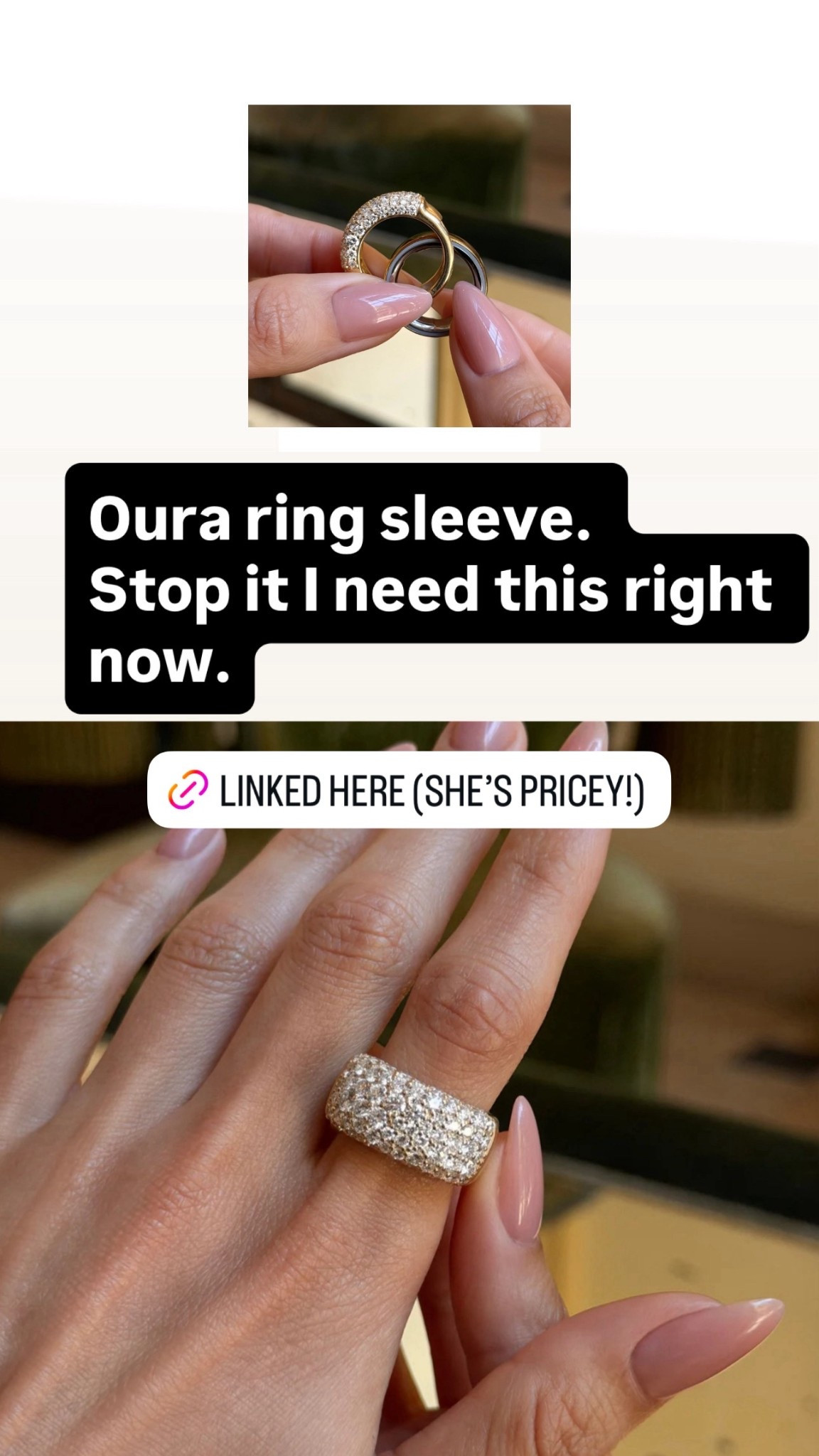 How cool is this! I am obsessed with this Oura ring sleeve from Logan Hollowell. She’s pricey but 14k Gold with approx 3.25ctw Lab-Created or Natural White Diamonds

#LTKActive