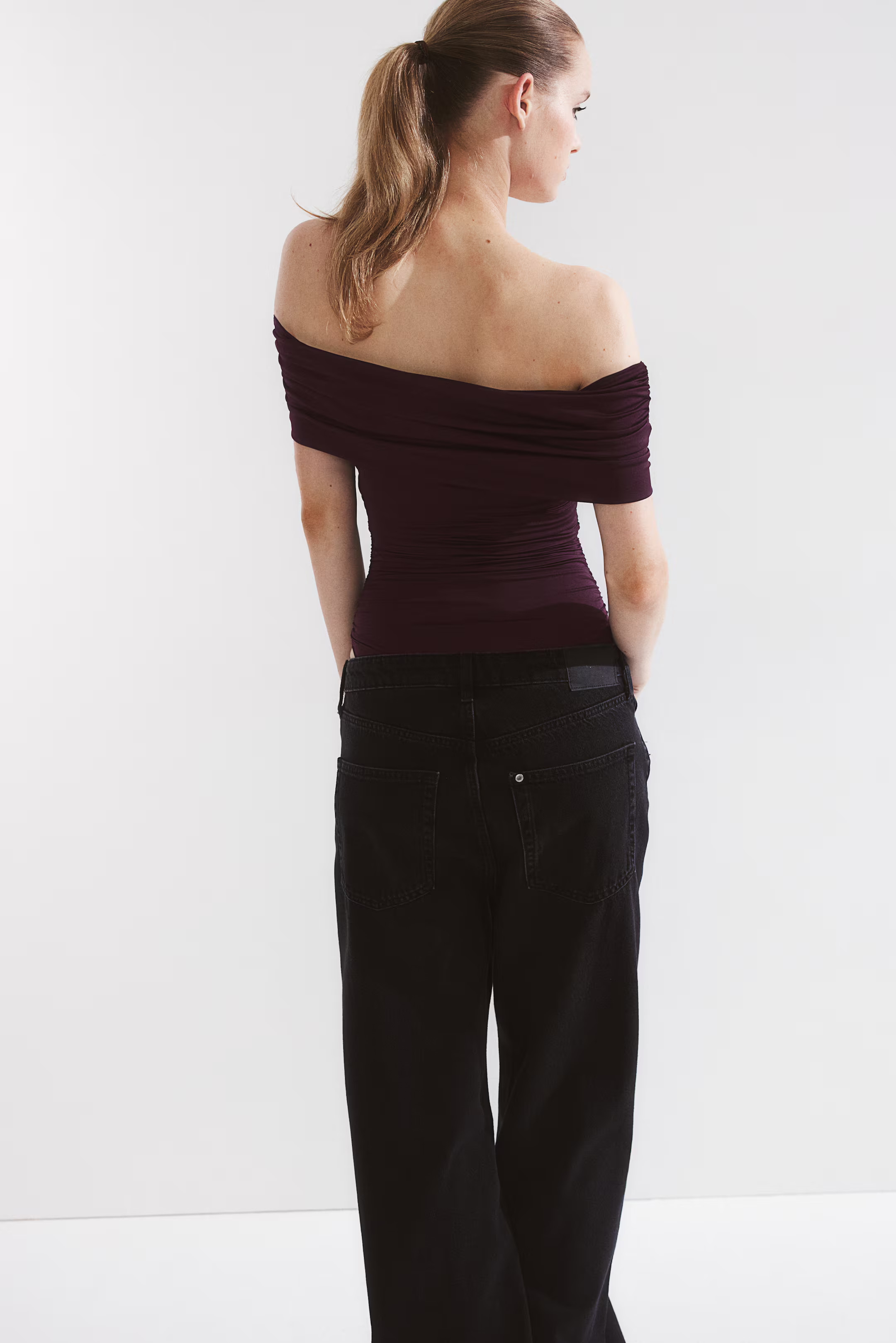 Gathered Off-the-Shoulder Bodysuit | H&M (US + CA)