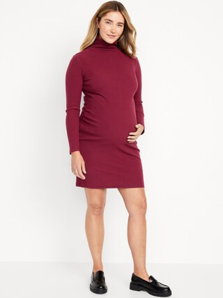 Maternity Long Sleeve Turtleneck Bodycon Dress | Old Navy (US)