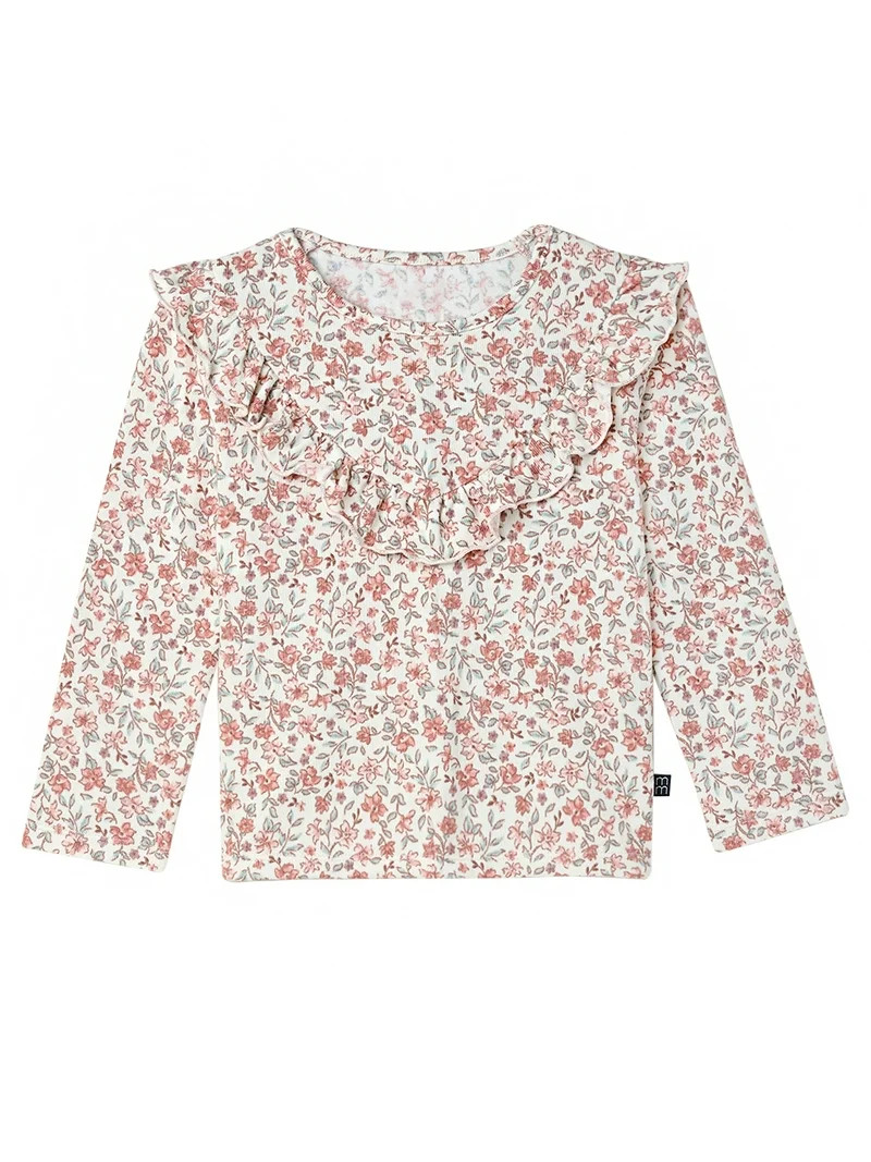 Modern Moments by Gerber Toddler Girl Ruffle Long Sleeve Top, Sizes 12M-5T | Walmart (US)