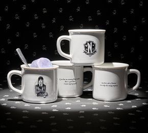 Wednesday Decal Stoneware Mugs - Mixed Set of 2 | Pottery Barn (US)